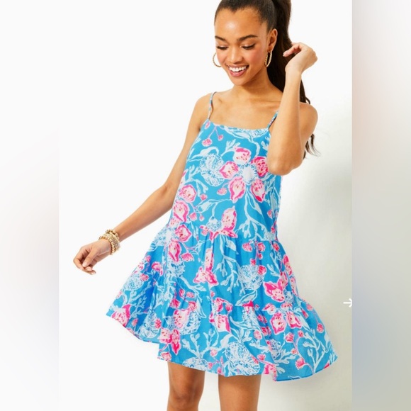 New Lilly Pulitzer Alessia Dress Multi Bahamian Rhapsody Small - Picture 1 of 3